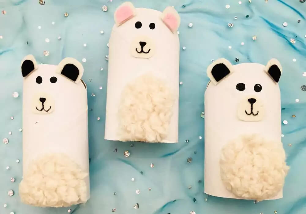 adorable-polar-bear-craft-idea-with-toilet-paper-roll Adorable Polar Bear Craft Idea With Toilet Paper Roll
