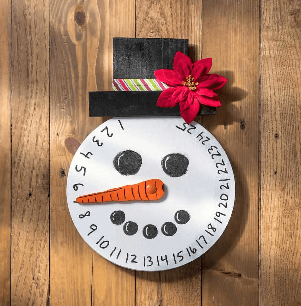 adorable-snowman-calendar-craft-with-flowers-and-ribbon Adorable Snowman Calendar Craft With Flowers & Ribbon
