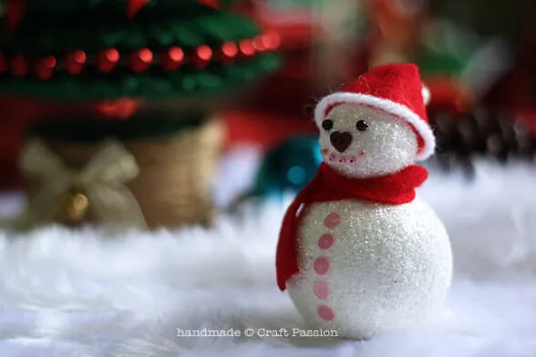 adorable-snowman-ornament-craft-using-styrofoam-balls Adorable Snowman Ornament Craft Using Styrofoam Balls