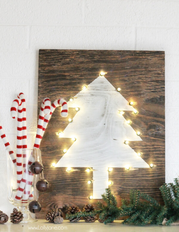 amazing-lightning-christmas-tree-craft-on-wood-ply Amazing Lightning Christmas Tree Craft On Wood Ply Wood Christmas Crafts