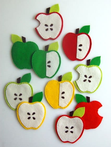 apple-felt-coaster-craft