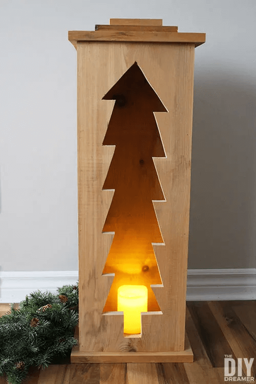 beautiful-wood-christmas-tree-lantern-craft-for-kids Beautiful Wood Christmas Tree Lantern Craft For Kids Wood Christmas Crafts