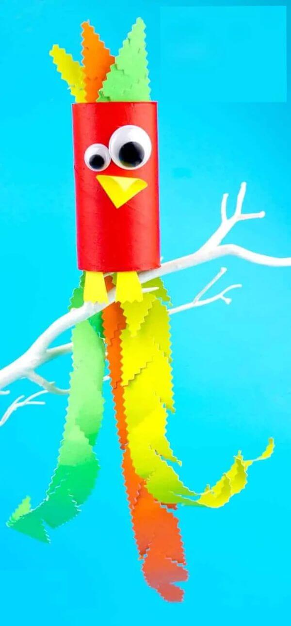 cardboard-parrot-craft-activity-for-kids Cardboard Parrot Craft Activity For Kids
