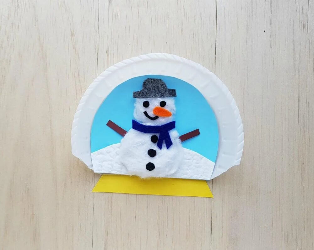 creative-snow-globes-craft-idea-using-paper-plate-and-template Creative Snow Globes Craft Idea Using Paper Plate & Template For Kids