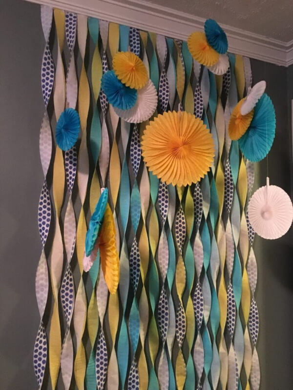 Crepe Paper Backdrop Decoration Craft
