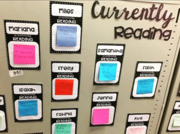 currently-reaing-bulletin-board-display-interactive-bulletin-boards-for-classroom Interactive Bulletin Boards For Classroom Currently Reading Bulletin Board Display