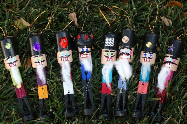 cute-clothespin-and-cork-nutcracker-craft-for-preschoolers Easy Christmas Ornaments Crafts For Toddlers