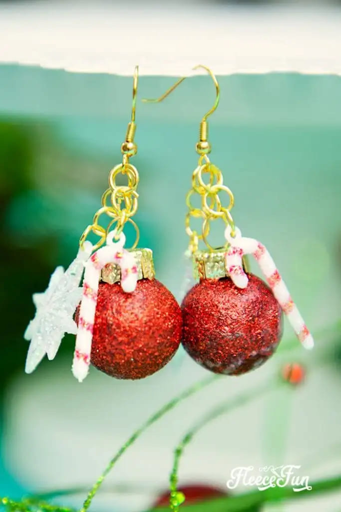 cute-jingle-bell-earring-with-candy-cane-snowflake Cute Jingle Bell Earring With Candy Cane & Snowflake : DIY Christmas Earrings