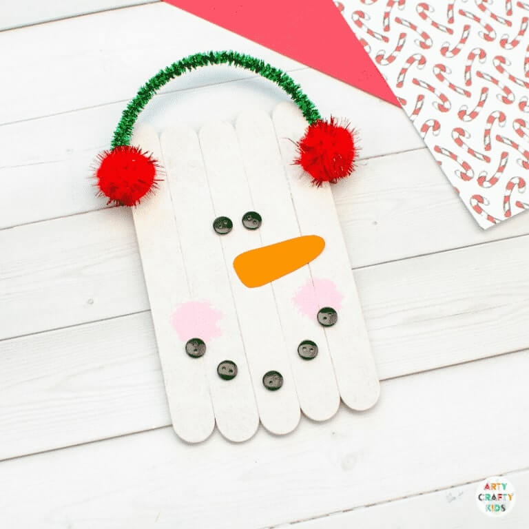 cute-pipe-cleaner-and-ice-pop-snowman-christmas-craft-for-kids Cute Pipe Cleaner and Ice Pop Snowman Christmas Craft for Kids