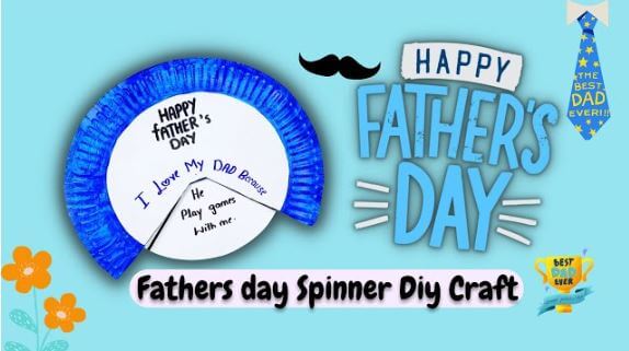 diy-fathers-day-spinner-paper-plate-craft-for-kids DIY Father's Day Spinner Paper Plate Craft For Kids