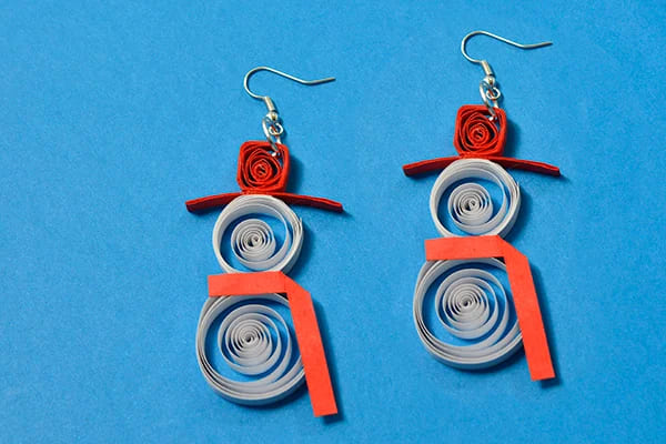 diy-handmade-santa-earrings-using-quilling-paper DIY Handmade Santa Earrings Using Quilling Paper
