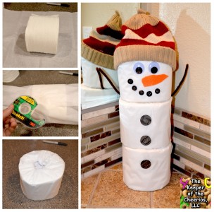 diy-toiler-paper-roll-snowman-button-craft-for-kids DIY Toiler Paper Roll Snowman Button Craft For KidsButton Craft Using toilet paper roll