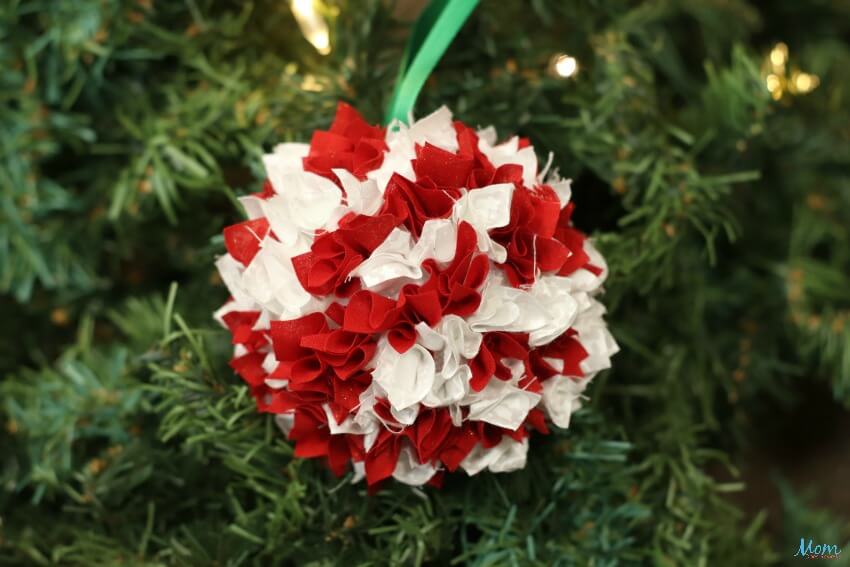 easy-fabric-scrap-christmas-tree-ornament-craft-with-styrofoam-ball Easy Fabric Scrap Christmas Tree Ornament Craft With Styrofoam Ball Styrofoam Balls Crafts & Ornaments for Christmas