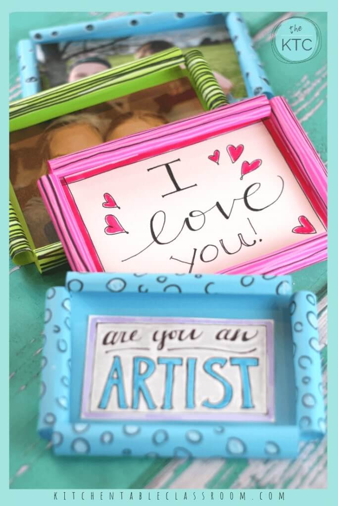 easy-picture-frame-decoration-with-patterned-cardstock-paper Easy Picture Frame Decoration With Patterned Cardstock Paper DIY Cardstock Paper Crafts