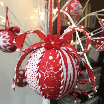 easy-simple-tucked-styrofoam-ball-christmas-tree-ornament-craft-idea Easy & Simple Tucked Styrofoam Ball Christmas Tree Ornament Craft Idea