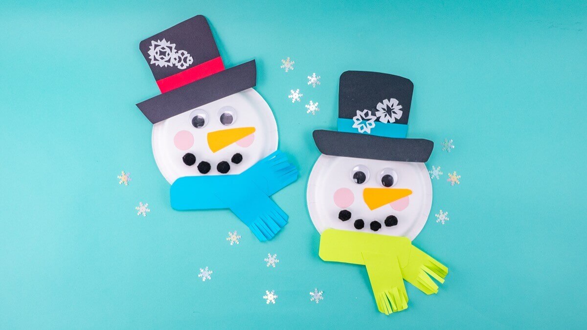 easy-snowman-paper-plate-craft-activity-for-kids Easy Snowman Paper Plate Craft Activity For Kids
