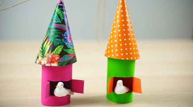 easy-to-make-birdhouse-craft-for-summer-with-recycled-paper-towel-rolls Easy to Make Birdhouse Craft For Summer With Recycled Paper Towel RollsPaper Towel Roll Crafts
