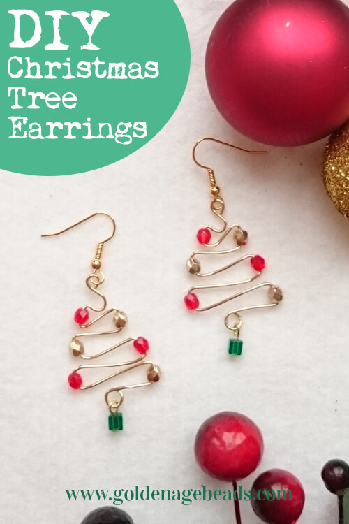 easy-to-make-christmas-tree-earrings-using-beads Easy To Make Christmas Tree Earrings Using Beads : DIY Christmas Earrings