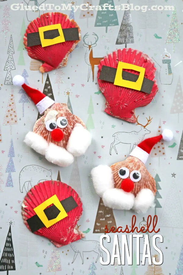festive-santa-crafts-for-kids-1 Santa Starfish Ornament Craft Christmas Santa Crafts Made With Everyday Supplies