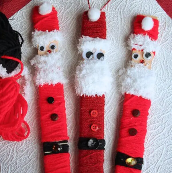 festive-santa-crafts-for-kids-10 Paint Stick Santa Craft