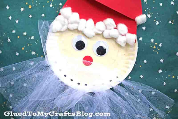 festive-santa-crafts-for-kids-11 Tulle Bearded Santa