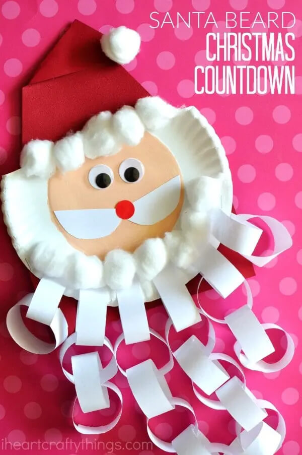 festive-santa-crafts-for-kids-20 Santa Beard Christmas Countdown