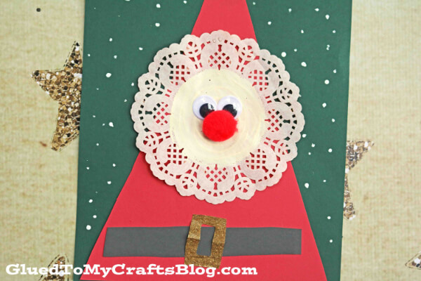 festive-santa-crafts-for-kids-25 Adorable Paper Doily Santa