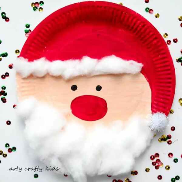 festive-santa-crafts-for-kids-27 Paper Plate Santa