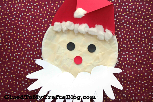festive-santa-crafts-for-kids-4 Paper Plate Santa With Fingerprint Beard