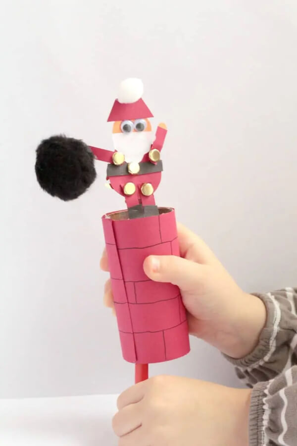 festive-santa-crafts-for-kids-5 Help Santa Down The Chimney Craft