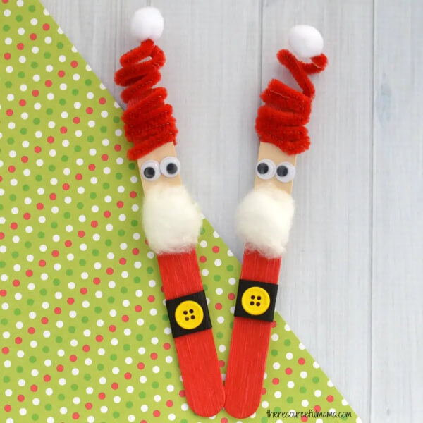 festive-santa-crafts-for-kids-6 Ice Cream Stick Santa Craft