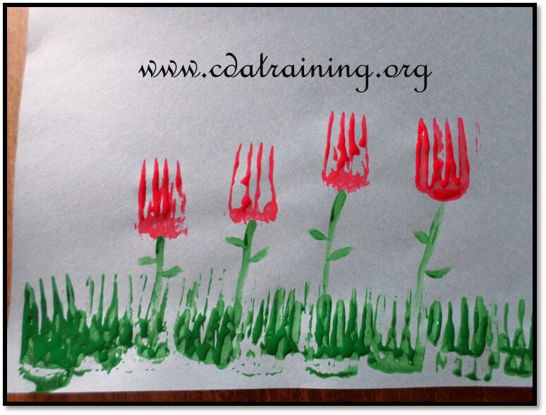 fork-red-tulip-flower-painting-art-ideas-for-toddlers Fork Red Tulip Flower Painting Art Ideas For Toddlers