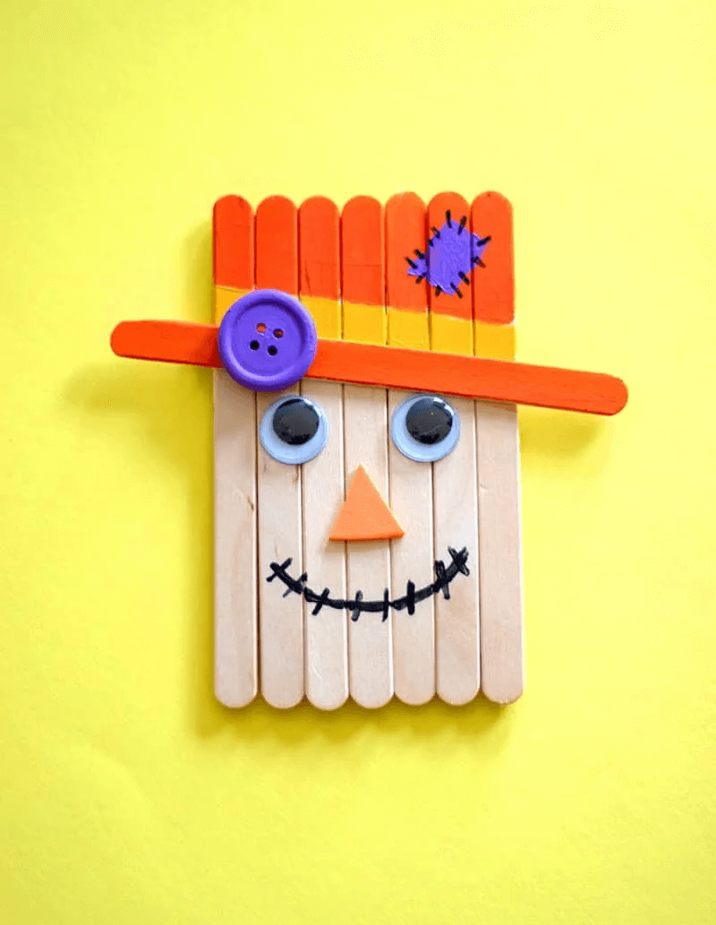 fun-popsicle-stick-scarecrow-craft-idea-for-kids Fun Popsicle Stick Scarecrow Craft Idea For Kids