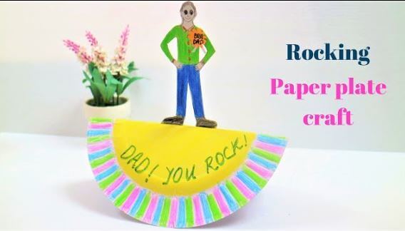 handmade-rocking-paper-plate-craft-for-fathers-day Handmade Rocking Paper Plate Craft For Father's Day