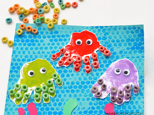 handprint-color-match-octopus-crafts-activities-for-kids Octopus Crafts & Activities for Kids