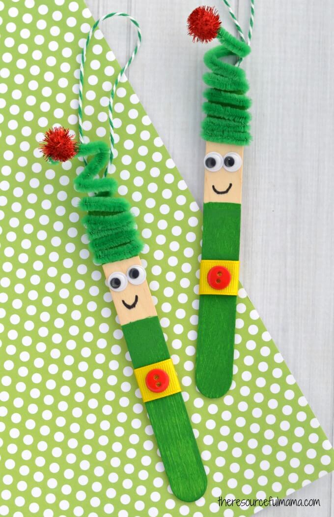 ice-sticks-and-pipe-cleaner-elf-hang-on-craft-for-toddlers Ice Sticks and Pipe Cleaner Elf Hang-On Craft for Toddlers: Ice Pop Crafts for Toddlers