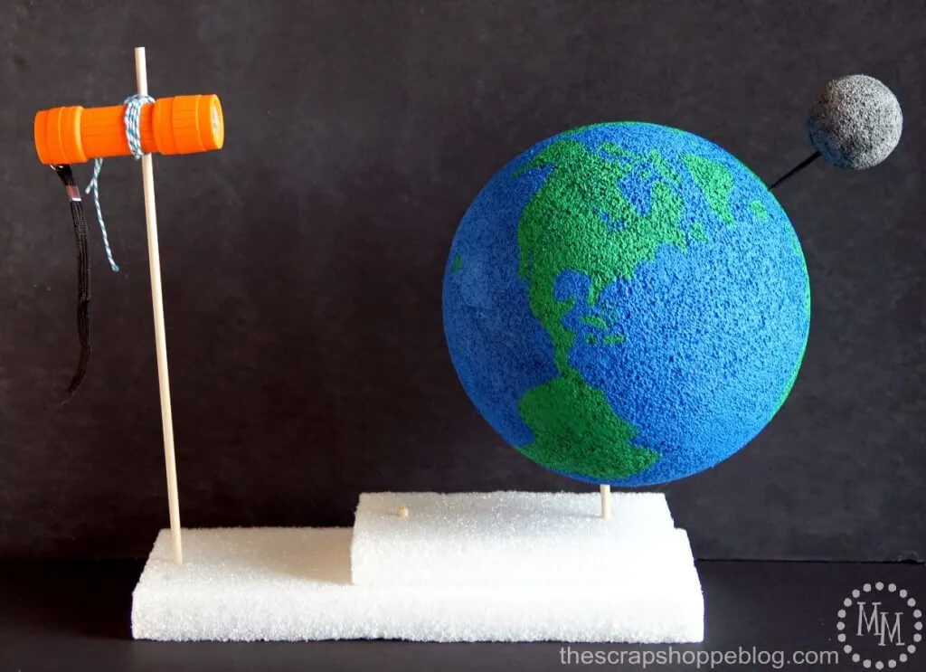 lets-do-a-moon-phases-science-experiment-with-3-d-styrofoam-model Let's Do A Moon Phases Science Experiment With 3-D Styrofoam ModelStyrofoam Ball Science Projects