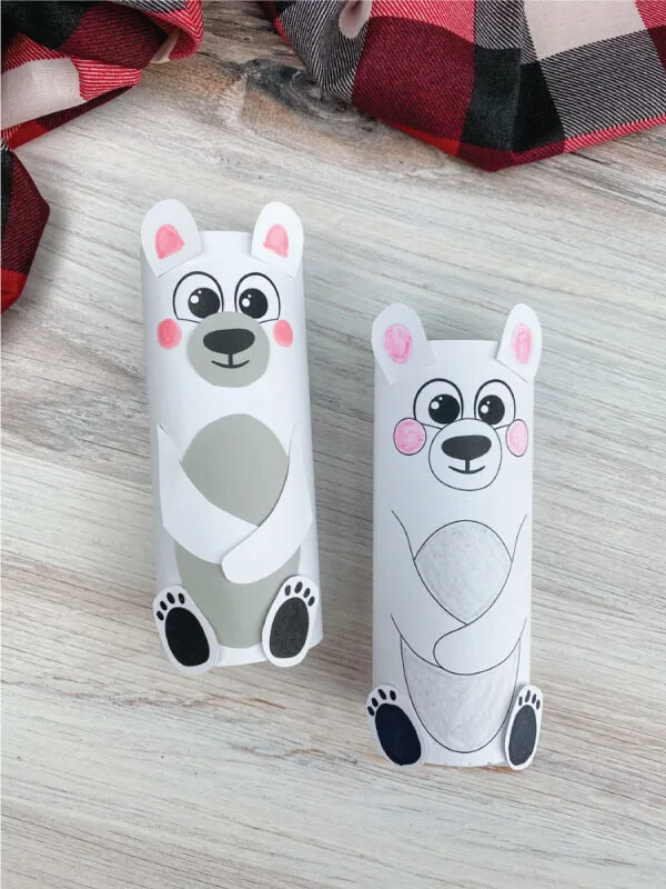 make-a-cute-polar-bear-craft-using-toilet-paper-roll Make A Cute Polar Bear Craft Using Toilet Paper Roll