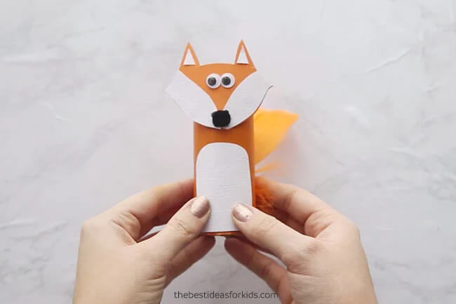 make-a-simple-arctic-fox-with-toilet-paper-roll Winter Owl Craft Idea Using Toilet Paper Roll Winter Toilet Paper Roll Crafts