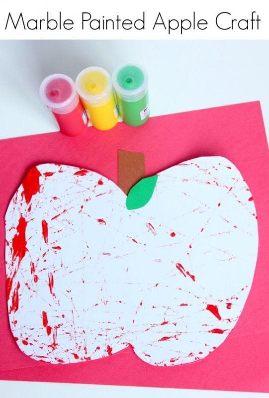 painting-with-marbles-and-an-apple-craft