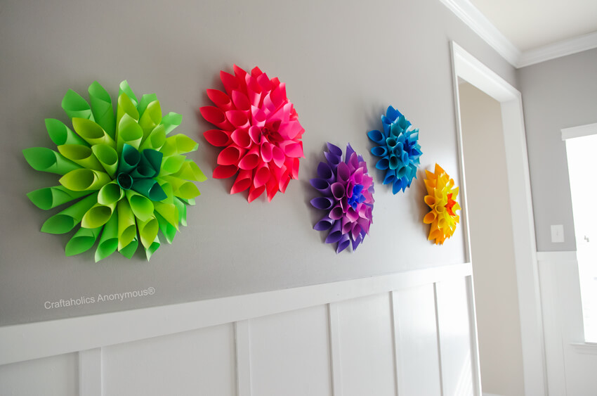 paper-cone-flowers 3D Paper Cone Flowers Craft For Kids