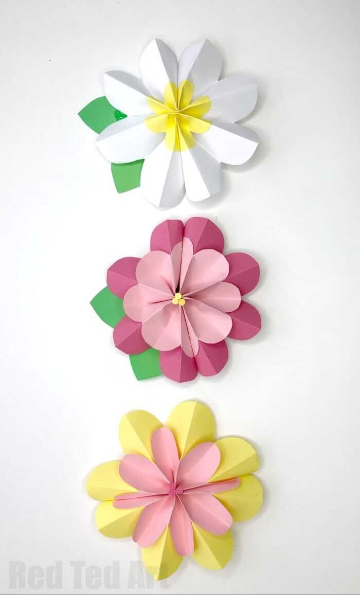 paper-flower-craft-ideas 3D Paper Flower Craft Ideas For Kids