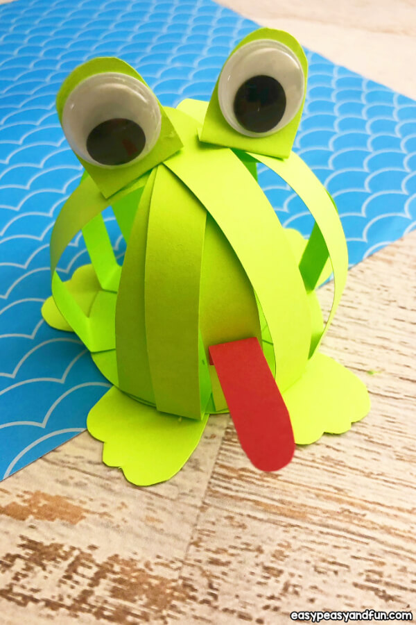 paper-strips-frog-craft