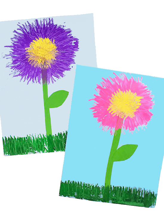 purple-and-pink-fork-flower-art-and-craft-activity-for-toddlers-and-kids Purple & Pink Fork Flower Art & Craft Activity For Toddlers & Kids