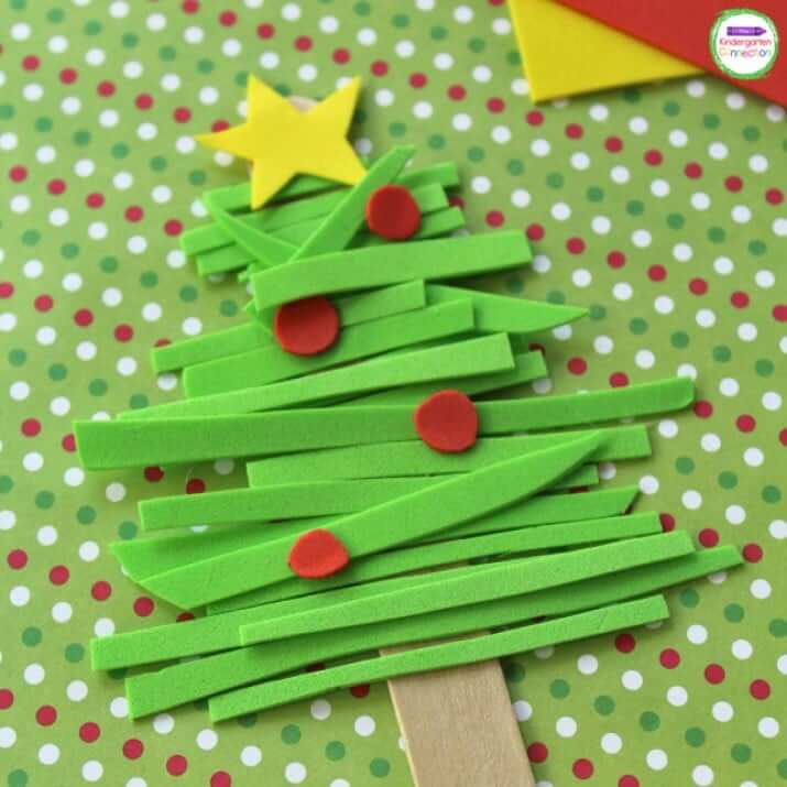quick-easy-christmas-tree-craft-project-for-kindergartners Quick & Easy Christmas Tree Craft Project For Kindergartners DIY Foam Christmas Ornaments