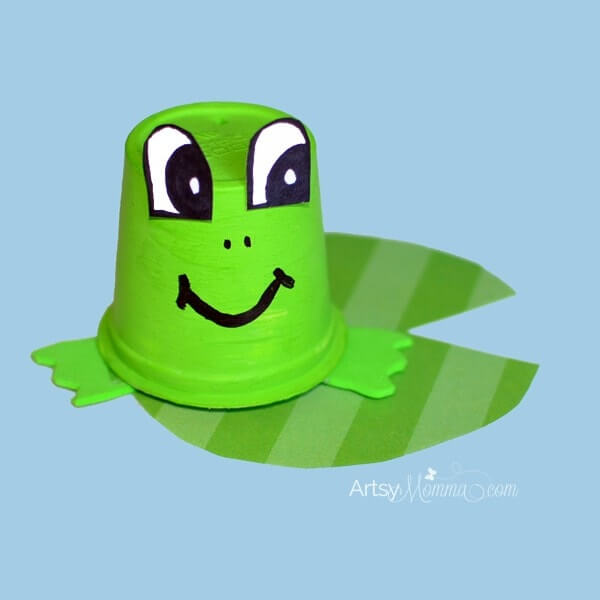 recycled-k-cup-frog-craft