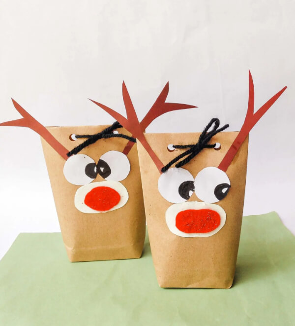 rudolph-reindeer-crafts-ideas-for-kids-11 Christmas Paper Bag Reindeer Craft Idea