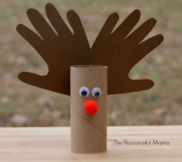 rudolph-the-red-nosed-reindeer-tp-roll-300x268-1 Simple Reindeer Handprint Craft Using a Toilet Paper Roll