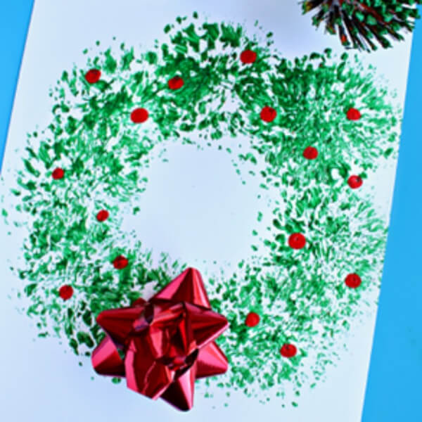 scrub-brush-wreath Painted Wreath For Christmas