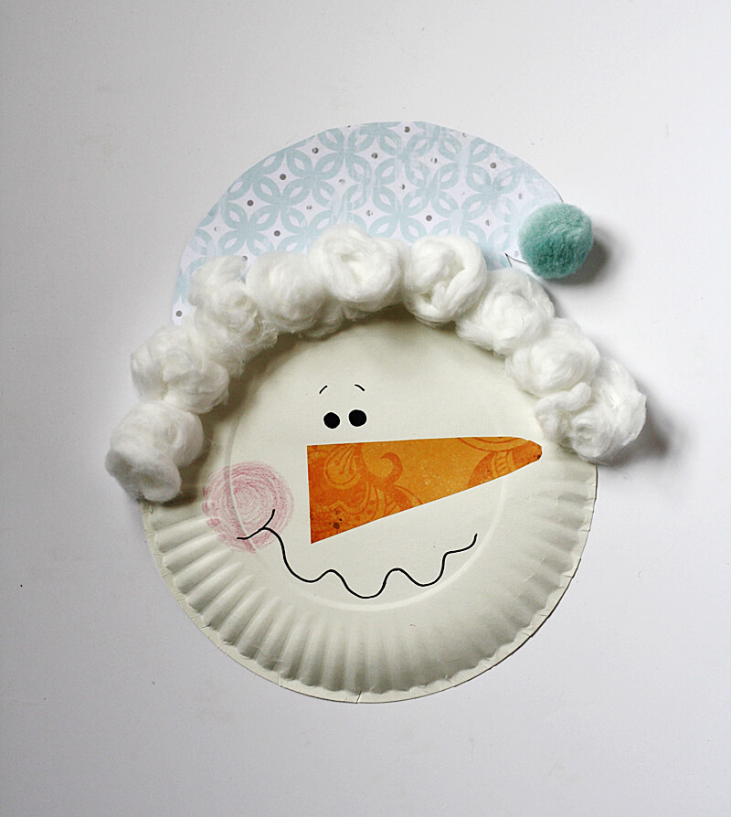 simple-snowman-craft-made-using-paper-plate-and-cotton-balls Simple Snowman Craft Made Using Paper Plate & Cotton Balls For Kids